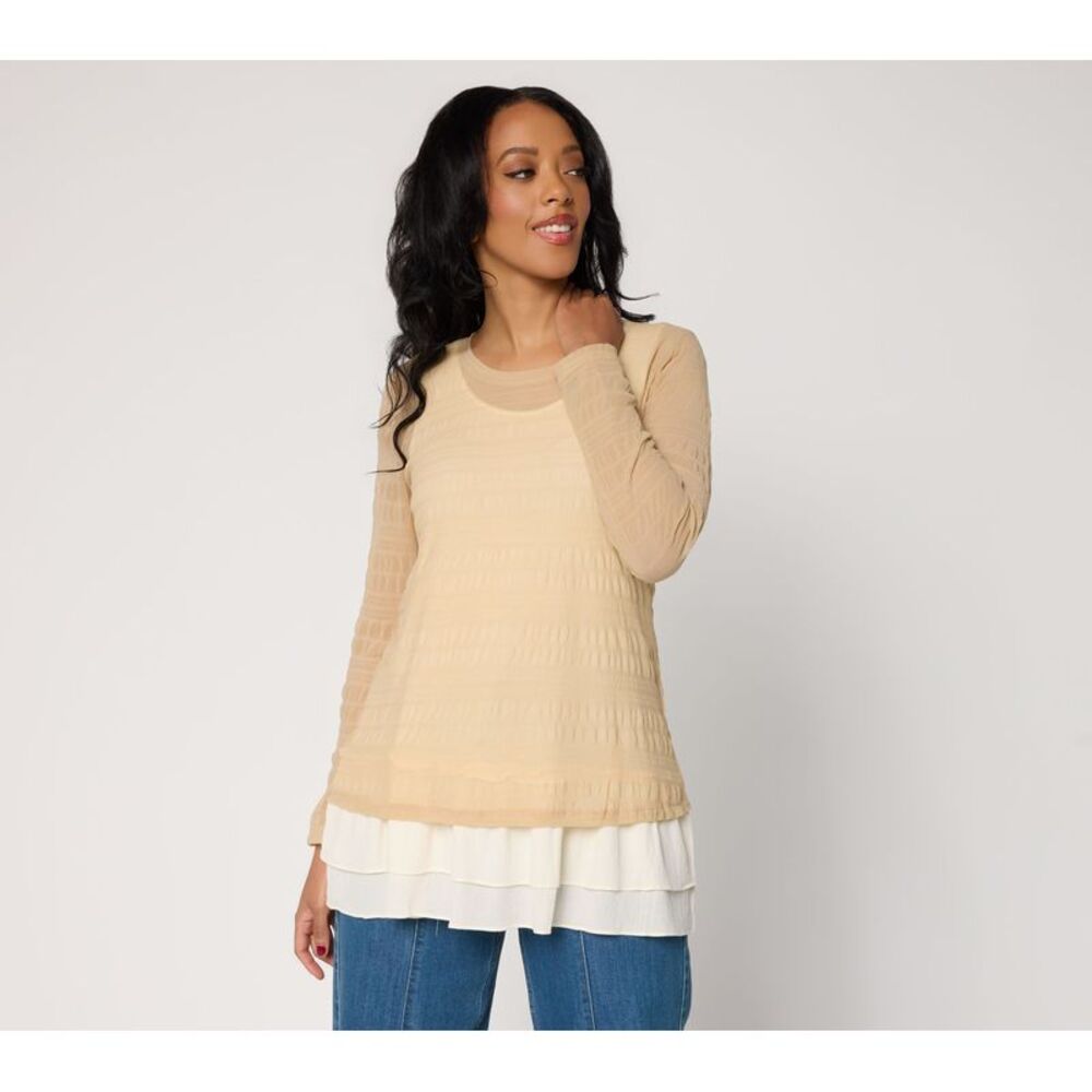 Adidas Women's Top Sz L Make Your Selection: LOGO Layers by DARK BEIGE A724768